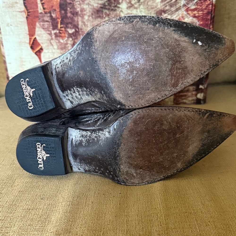 Old Gringo Elvis Cruz Brown Heeled Boots 9.5 - Picture 4 of 8